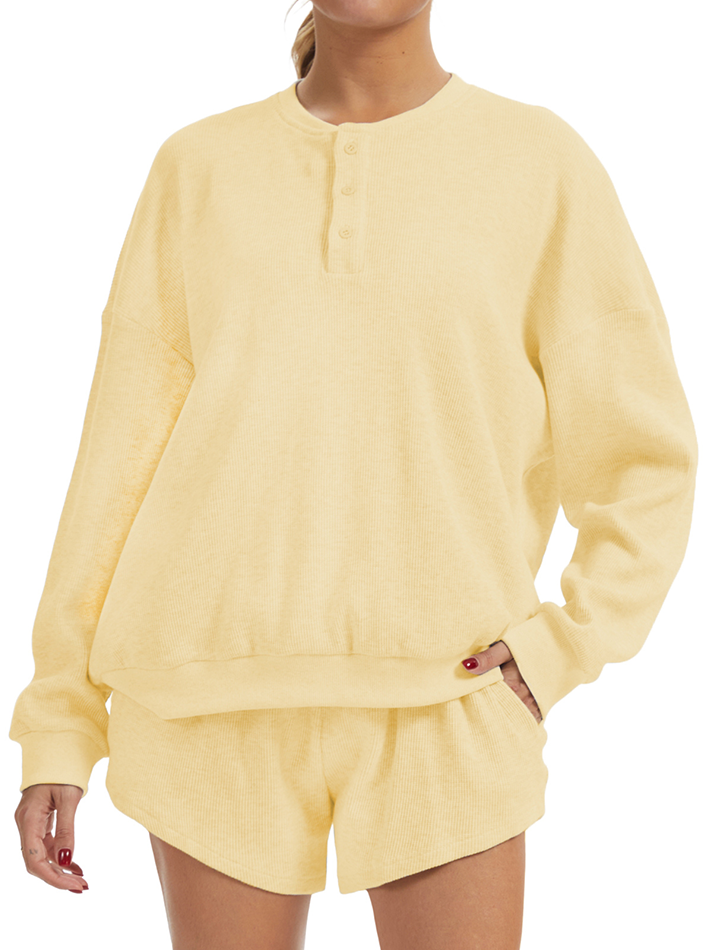 Oversized Waffle Knit Lounge Set