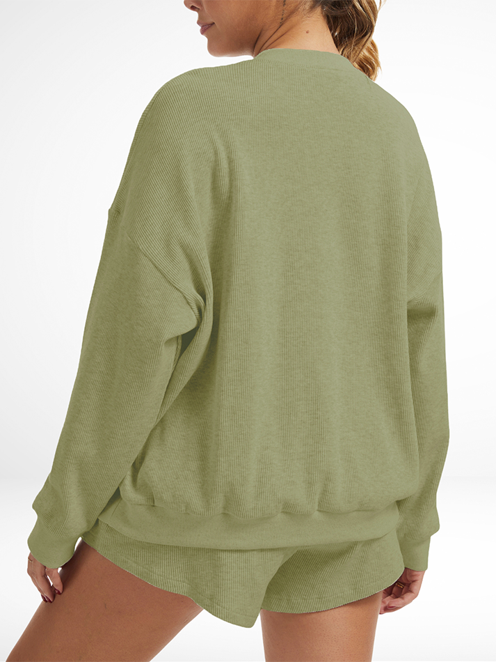 Oversized Waffle Knit Lounge Set