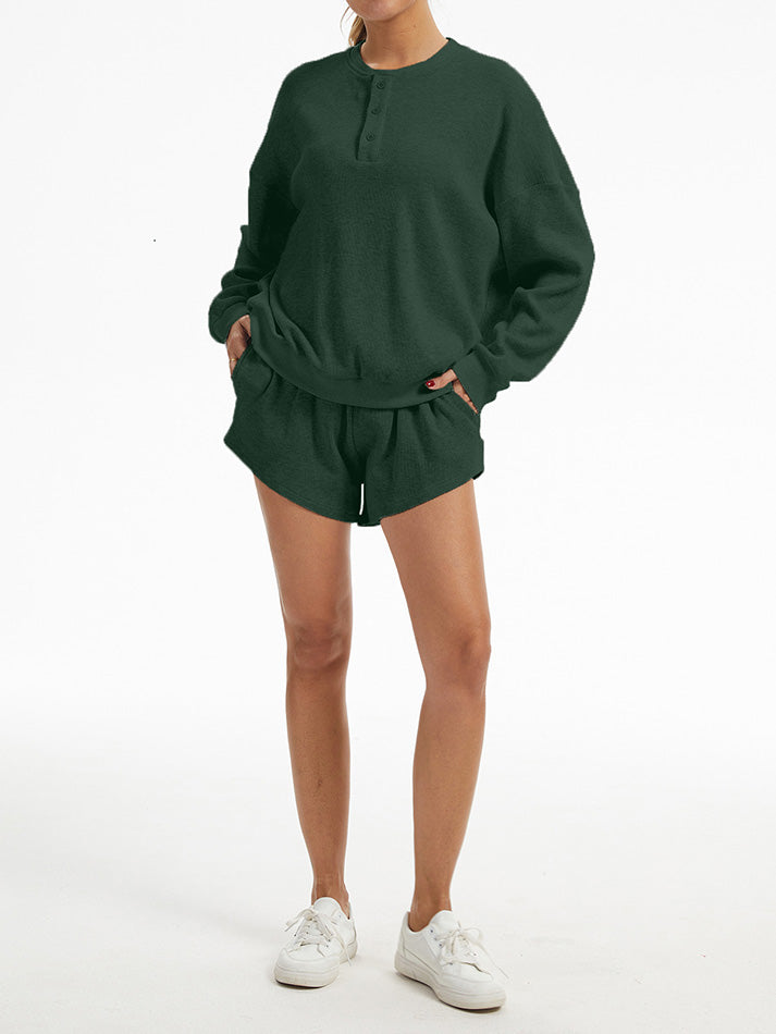 Oversized Waffle Knit Lounge Set