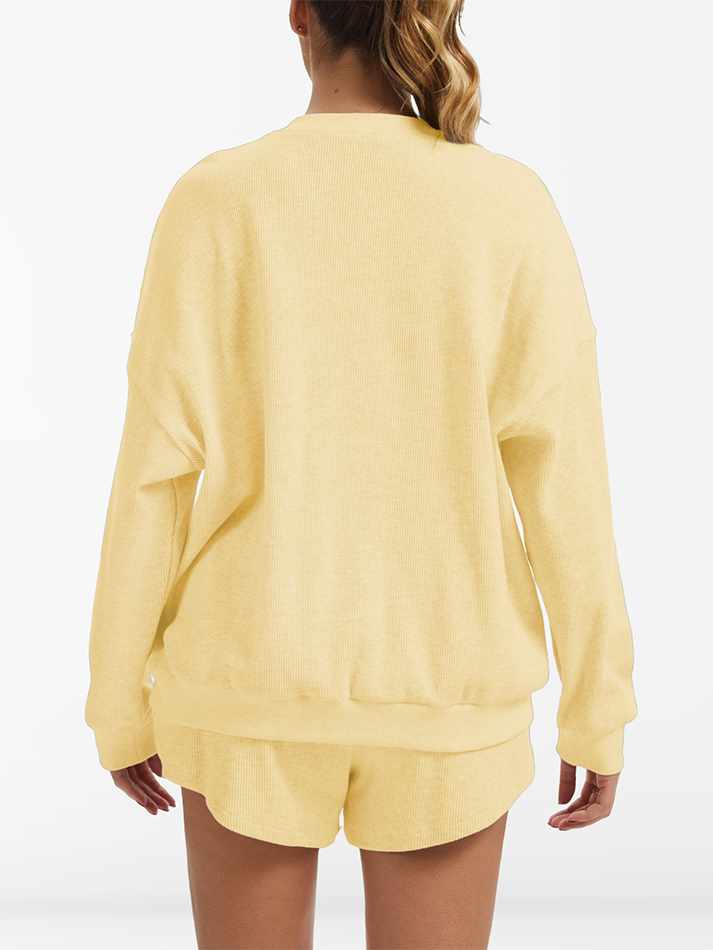 Oversized Waffle Knit Lounge Set