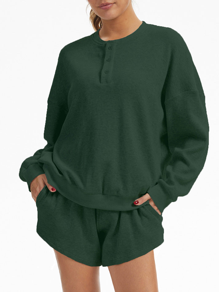 Oversized Waffle Knit Lounge Set