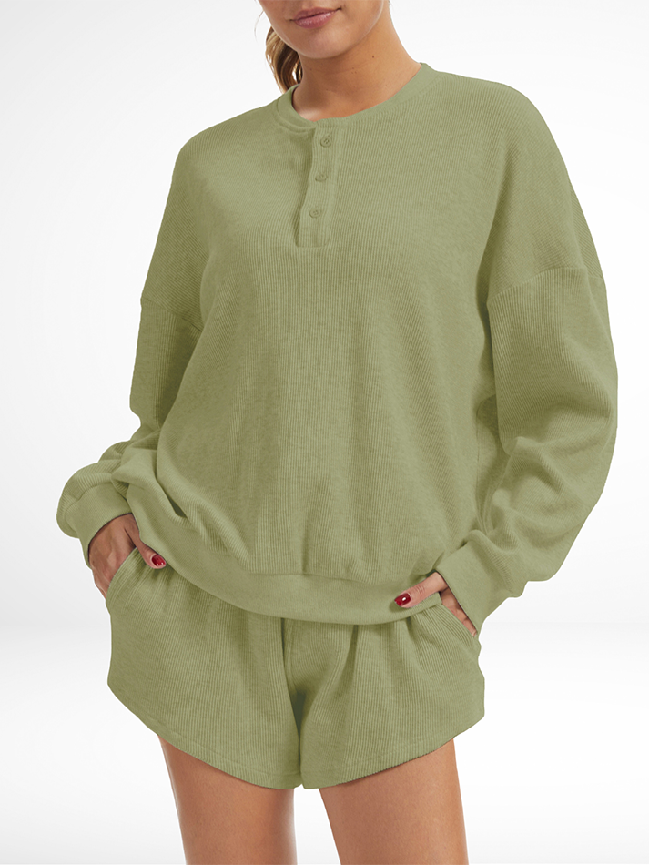 Oversized Waffle Knit Lounge Set