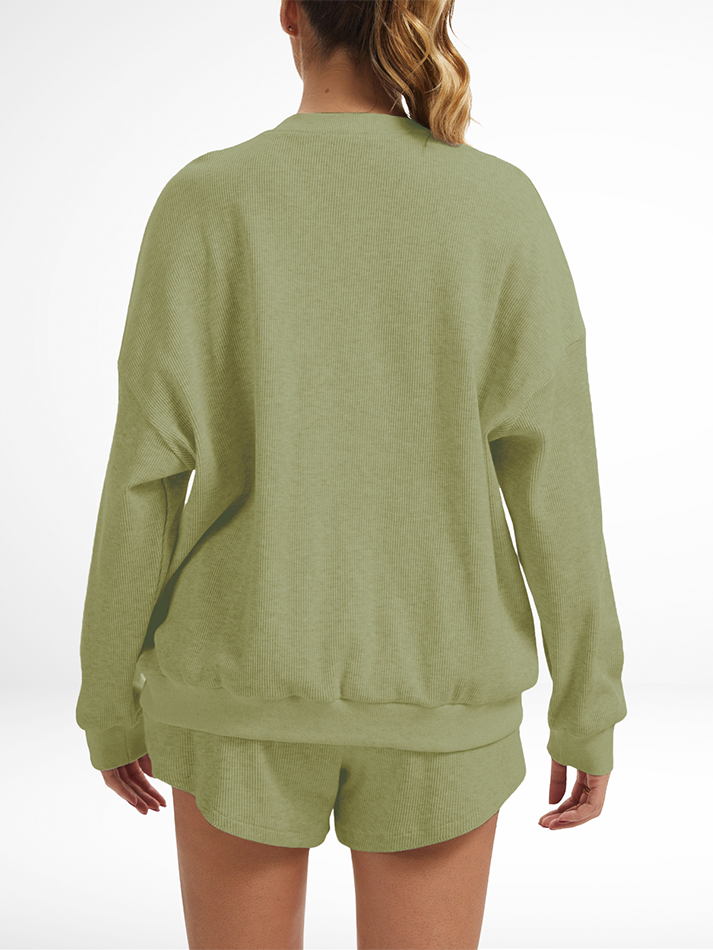 Oversized Waffle Knit Lounge Set