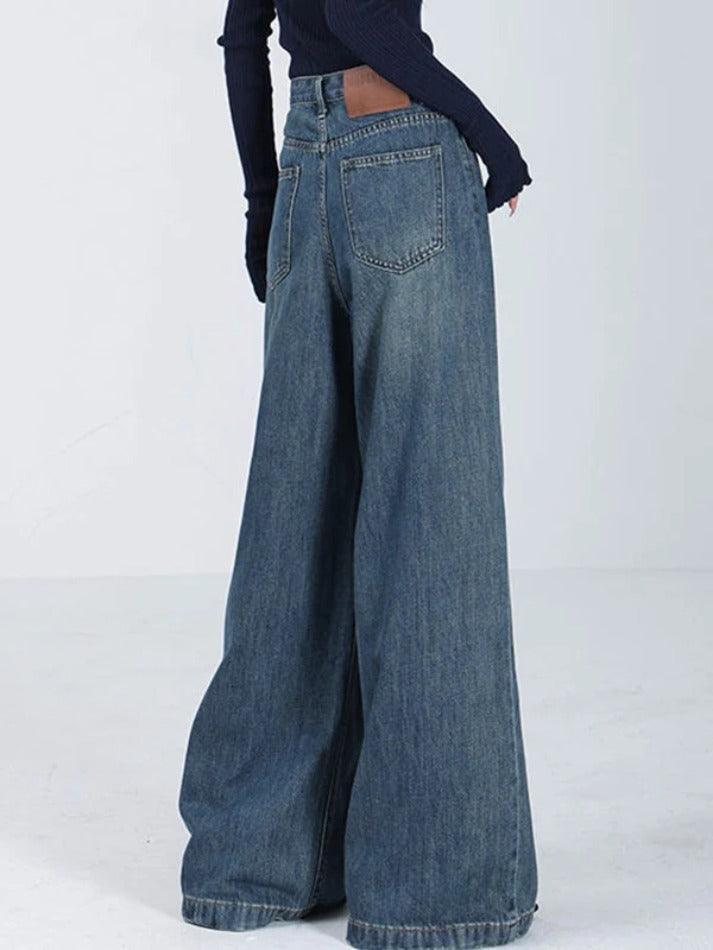 Versatile Vintage Blue High Rise Boyfriend Jeans - AnotherChill