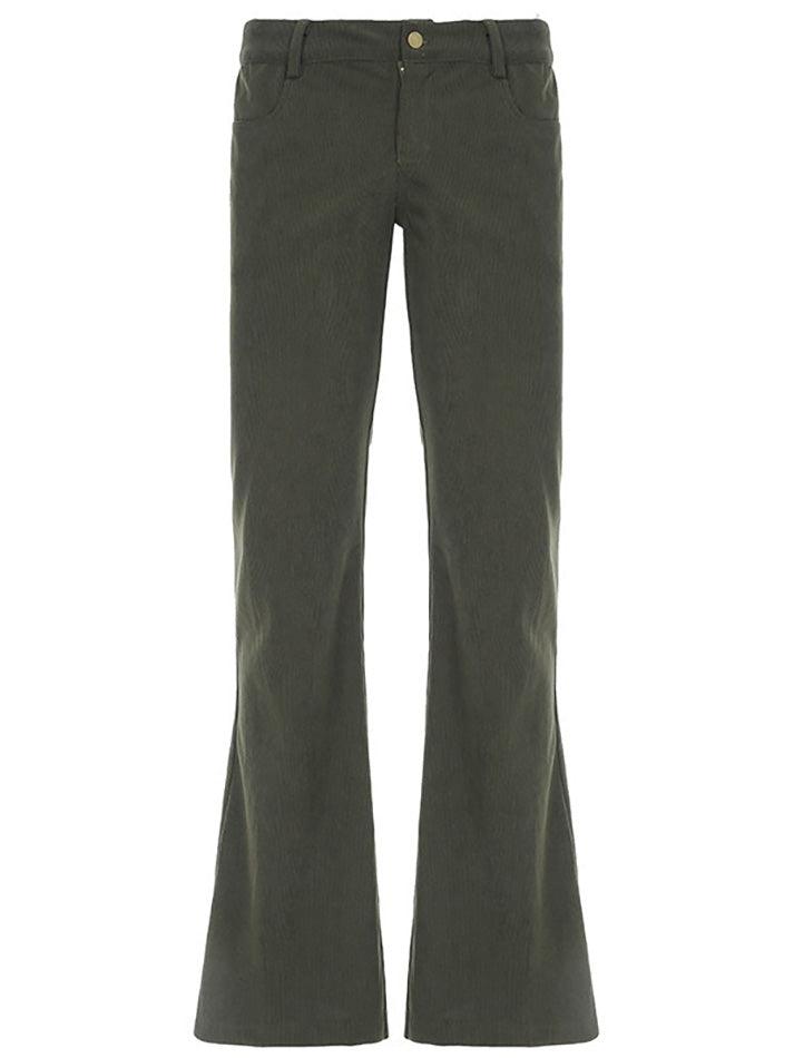 Vintage Low-Rise Corduroy Flare Pants