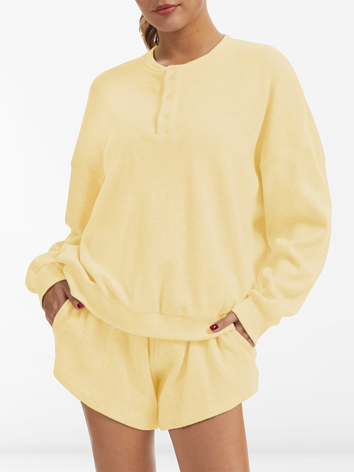 Oversized Waffle Knit Lounge Set