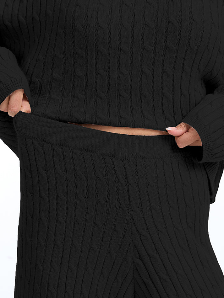 Cable Knit Sweater Lounge Set