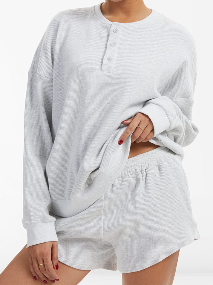 Oversized Waffle Knit Lounge Set