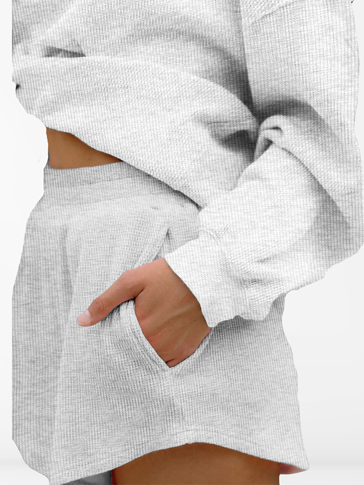 Oversized Waffle Knit Lounge Set