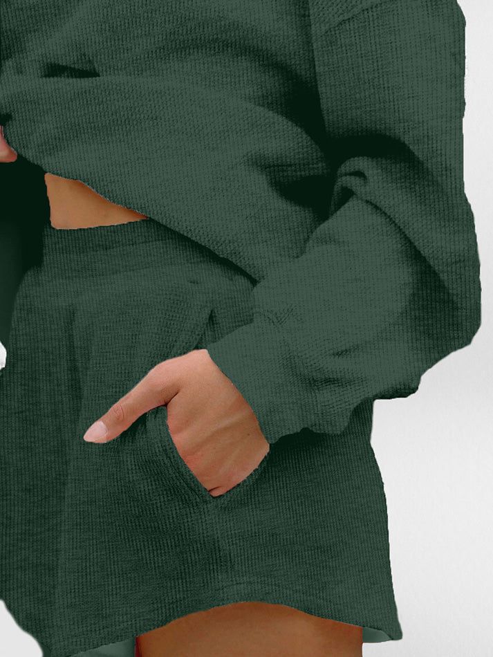 Oversized Waffle Knit Lounge Set