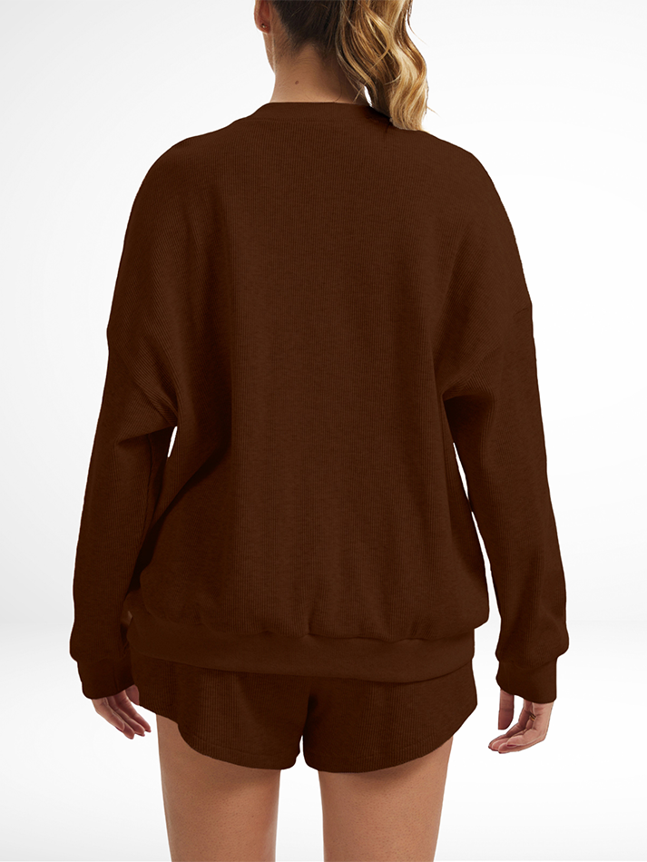 Oversized Waffle Knit Lounge Set