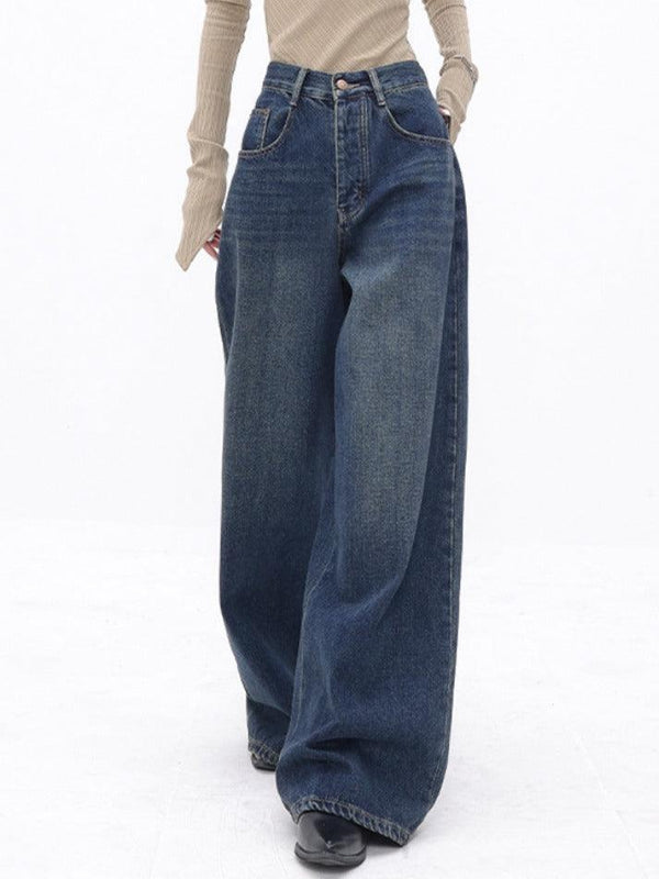 High Waist Slimming Loose Straight Leg Boyfriend Jeans