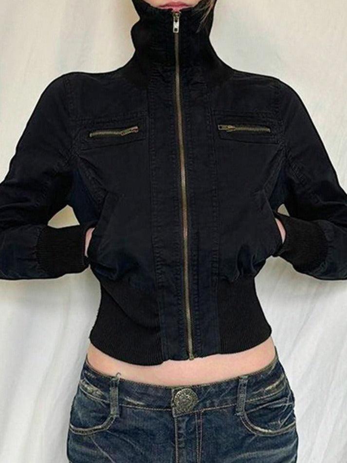 Waist Slimming Zipper Jacket