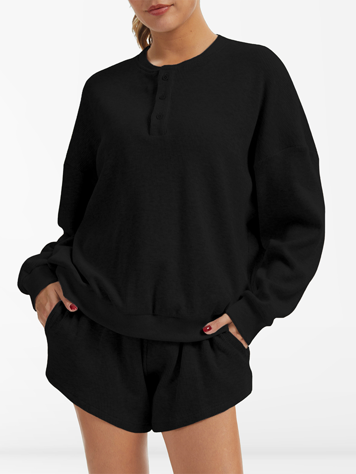 Oversized Waffle Knit Lounge Set