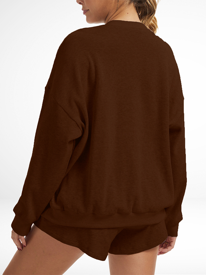 Oversized Waffle Knit Lounge Set