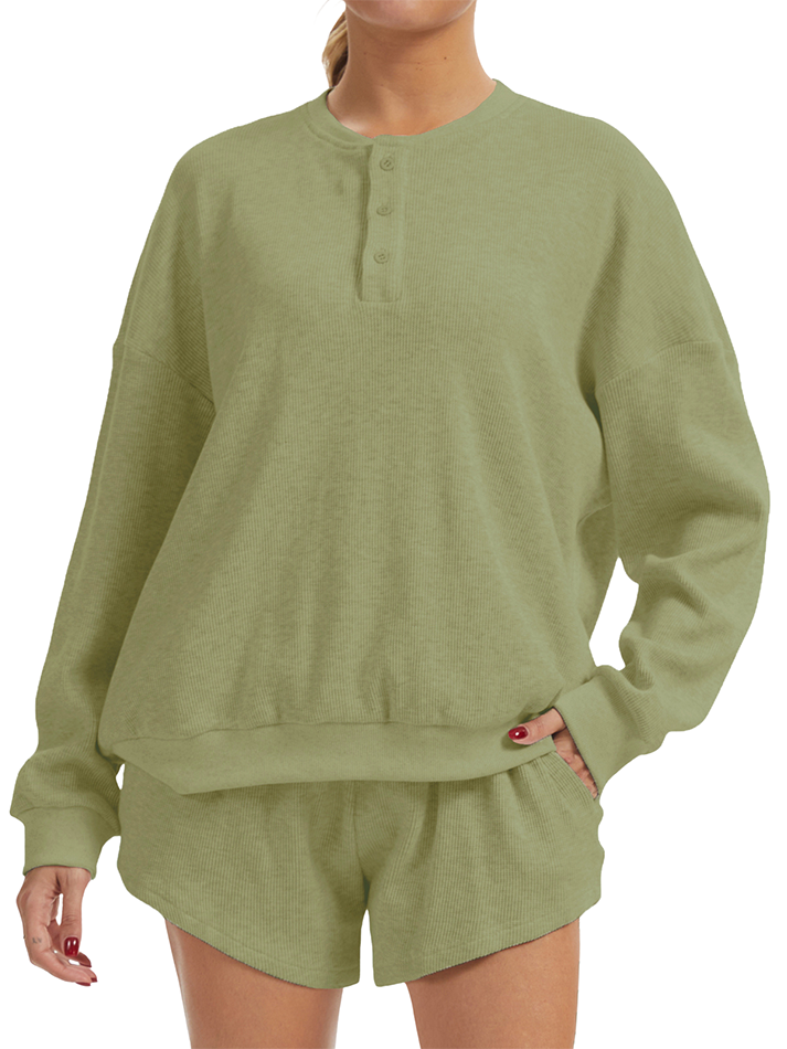 Oversized Waffle Knit Lounge Set