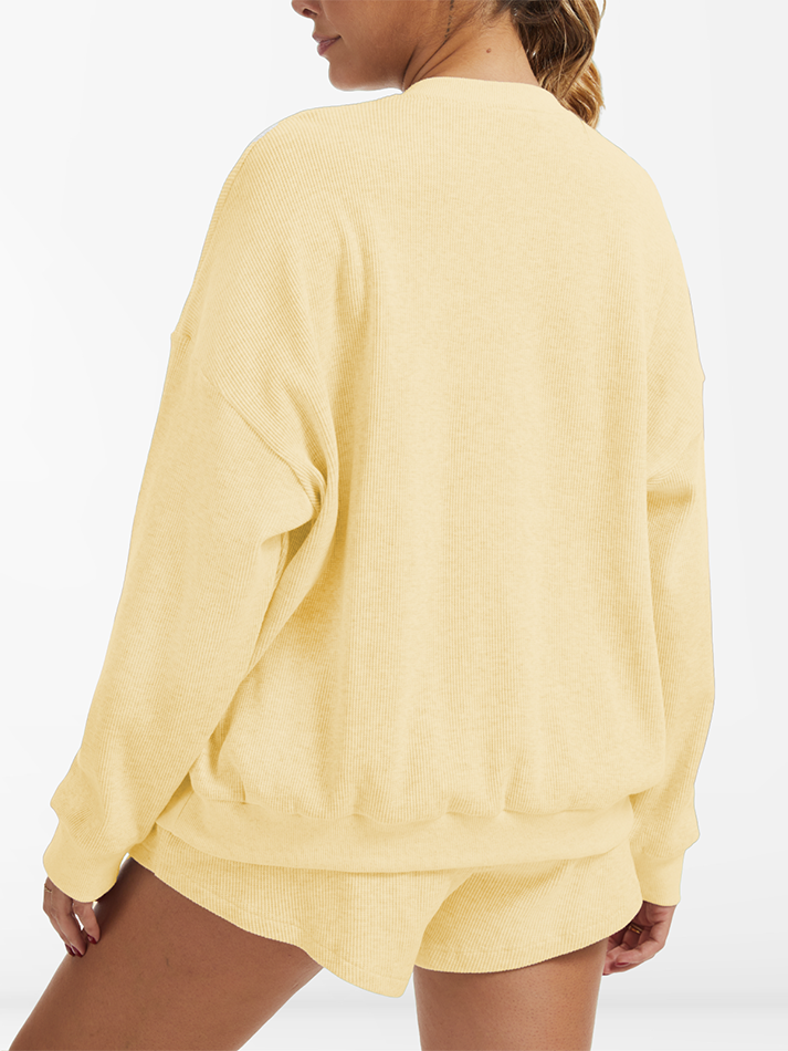 Oversized Waffle Knit Lounge Set