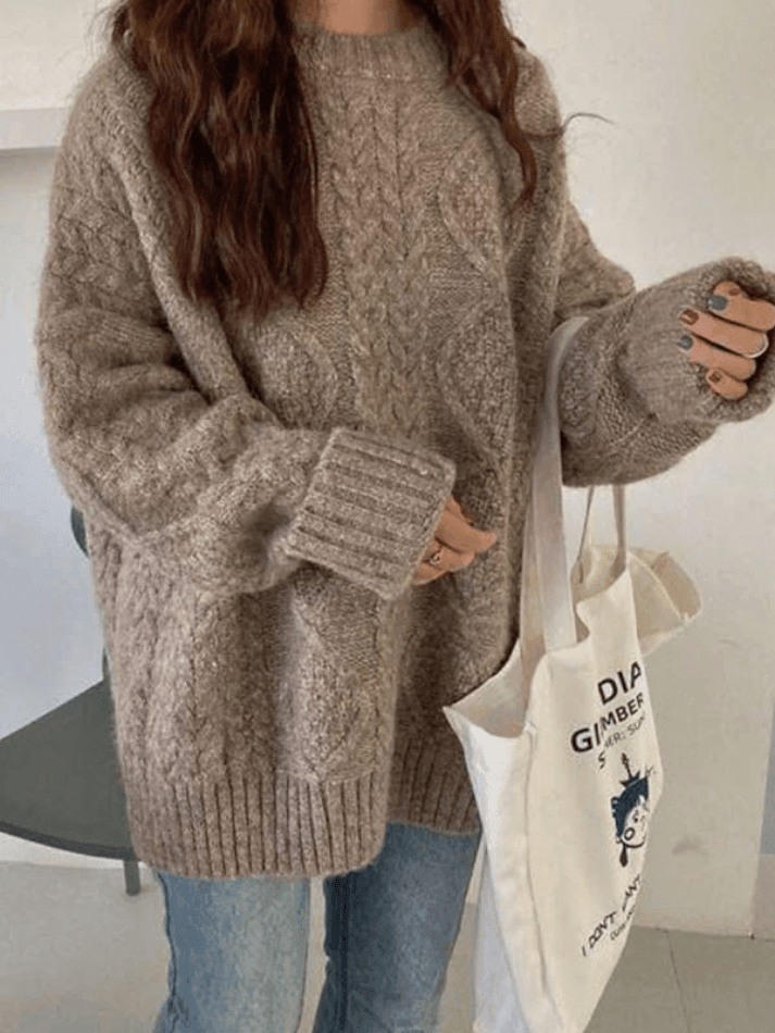 Cable Knit Jumper Sweater - AnotherChill