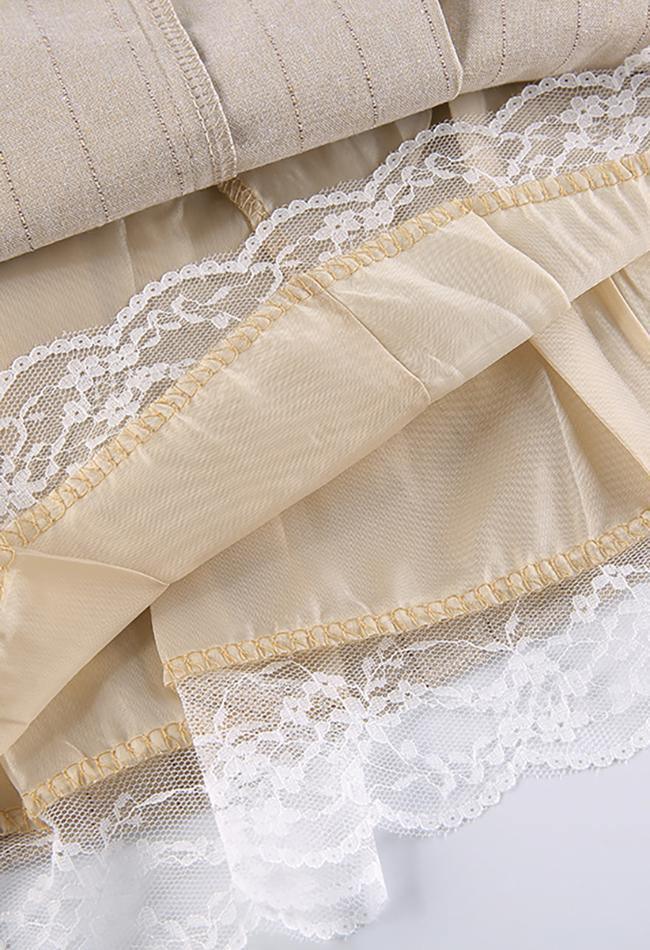 Cotton Linen Pleated Mini Skirt - AnotherChill