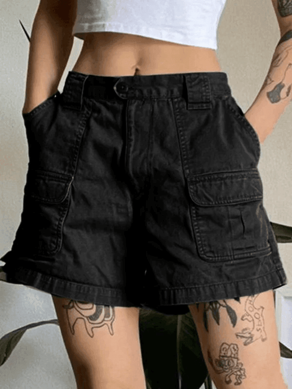 Denim Straight Leg Cargo Shorts - AnotherChill