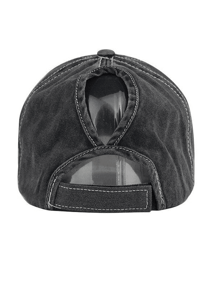 Distressed Wash Sequin Star Baseball Cap - AnotherChill