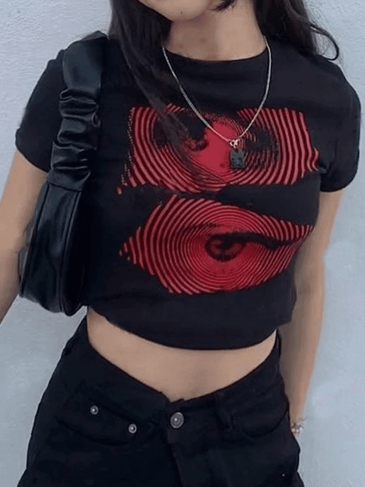 Eye Print Baby Crop Top - AnotherChill