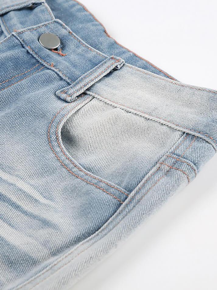 High Waist Washed Loose-Fit Wide-Leg Jeans - AnotherChill