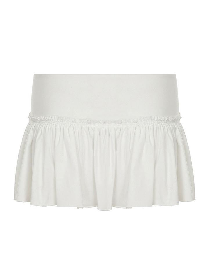Fold-over Ruched Tie Mini Skirt - AnotherChill