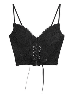 Front Tie Lace Bustier - AnotherChill
