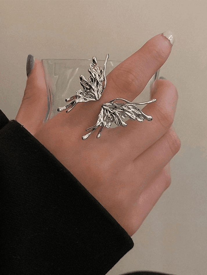 Grunge Butterfly Cuff Ring - AnotherChill