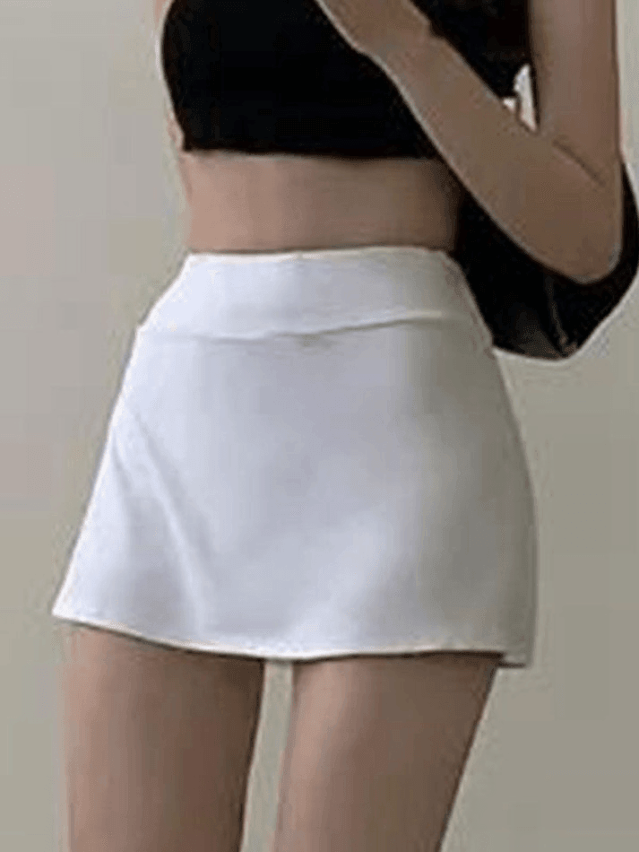 Lined Split Tennis Mini Skirt AnotherChill