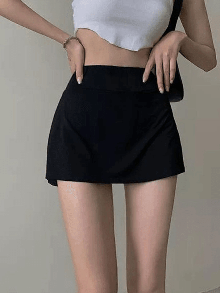 Lined Split Tennis Mini Skirt AnotherChill