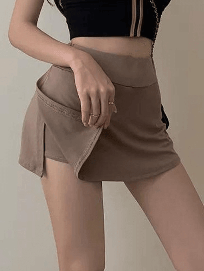 Lined Split Tennis Mini Skirt AnotherChill