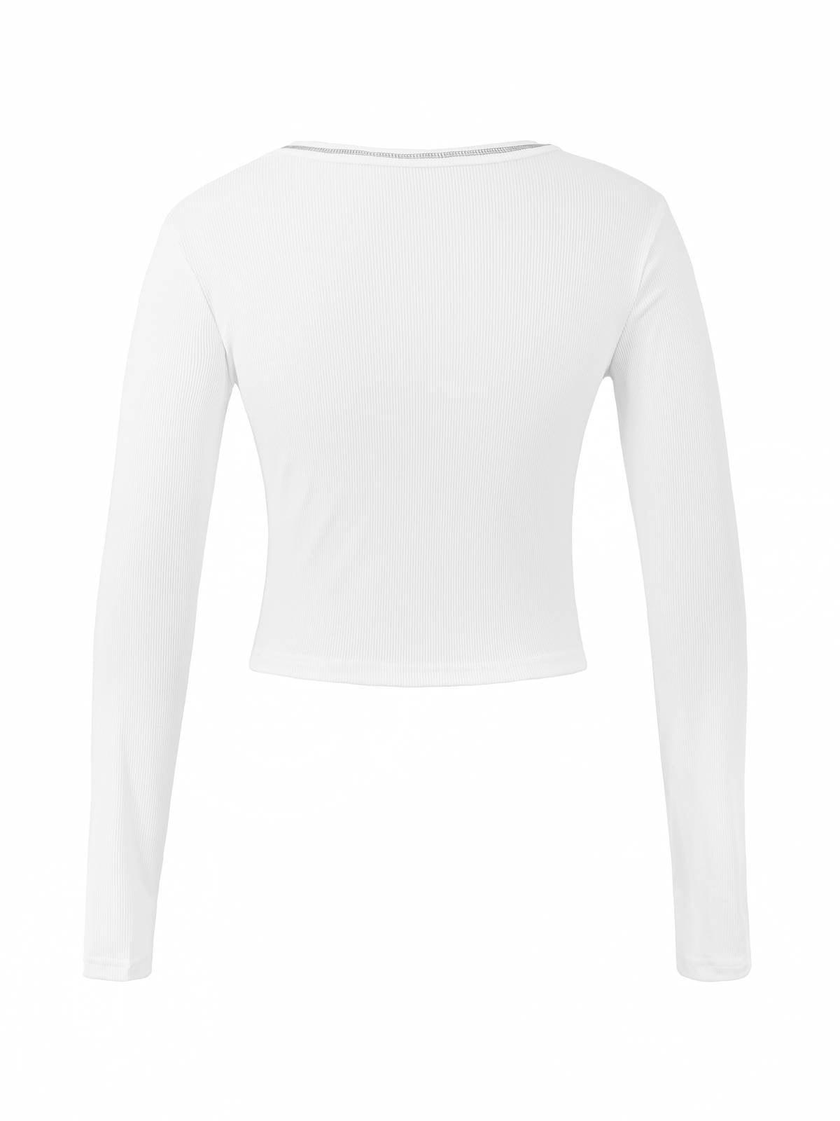 Long Sleeve Ribbed Knit Crop Top - AnotherChill