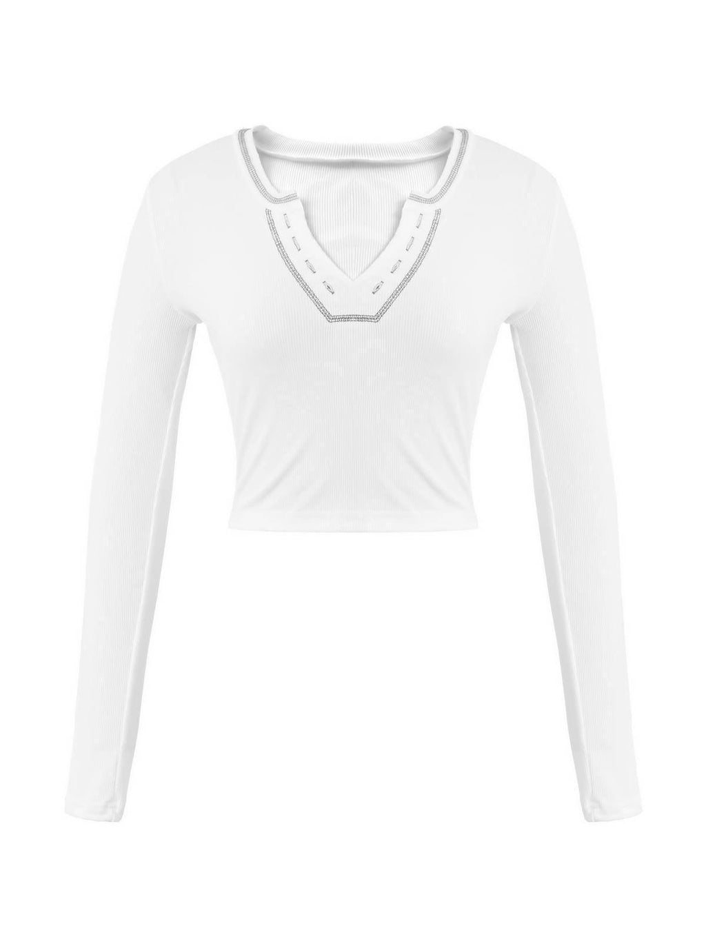 Long Sleeve Ribbed Crop Top - AnotherChill