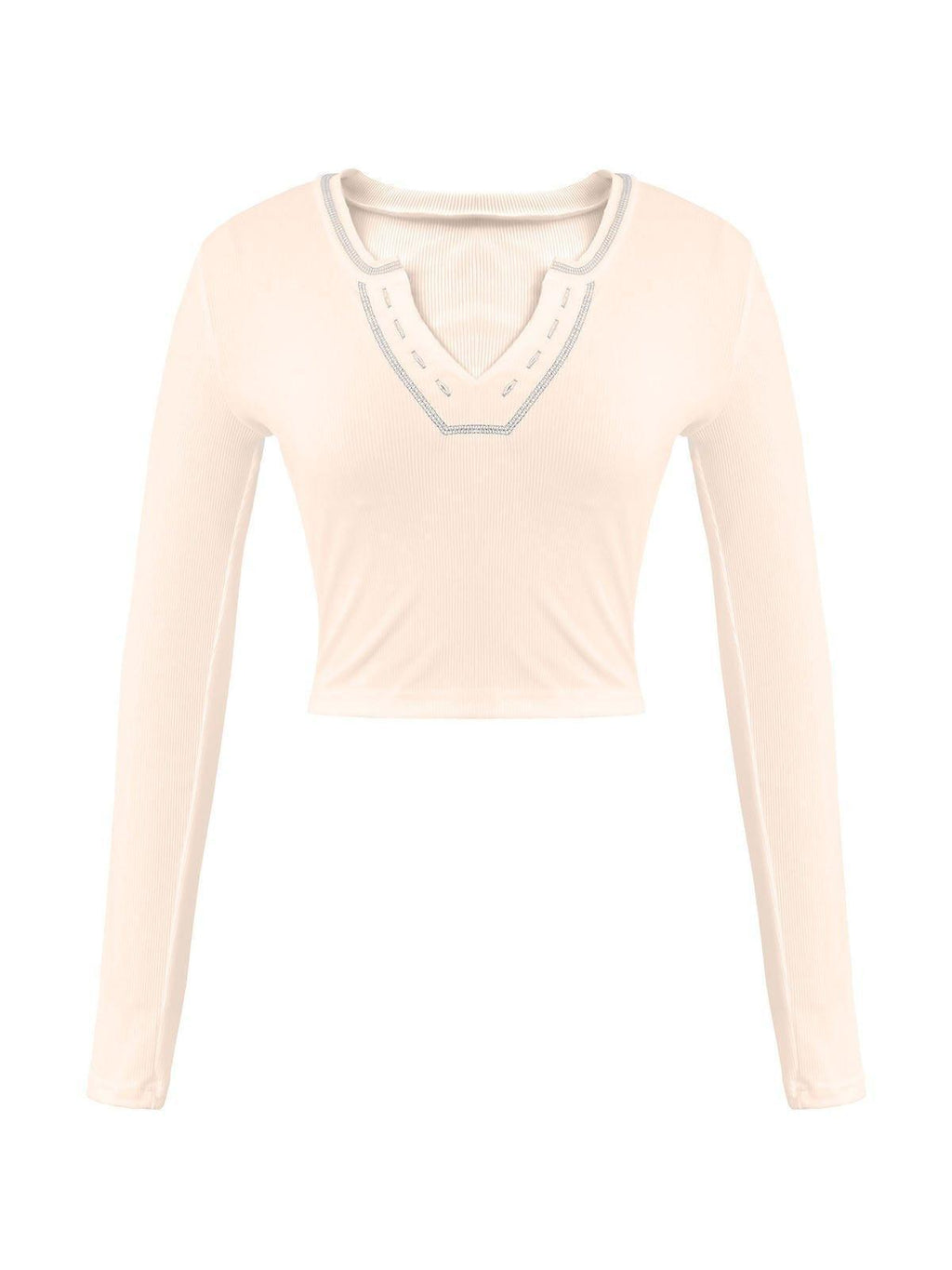 Long Sleeve Ribbed Crop Top - AnotherChill