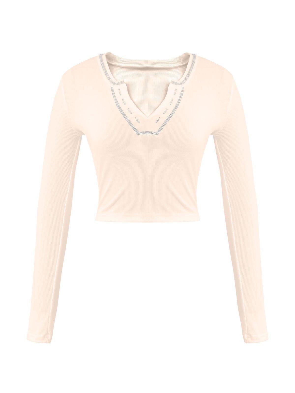 Long Sleeve Ribbed Crop Top - AnotherChill