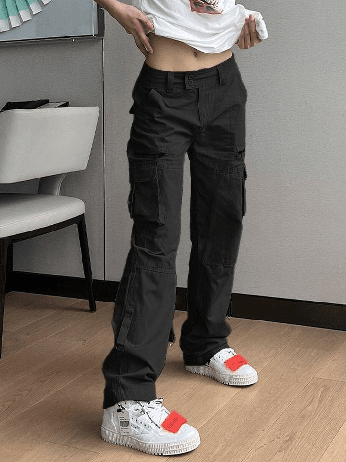 Low Waist Baggy Parachute Cargo Pants - AnotherChill