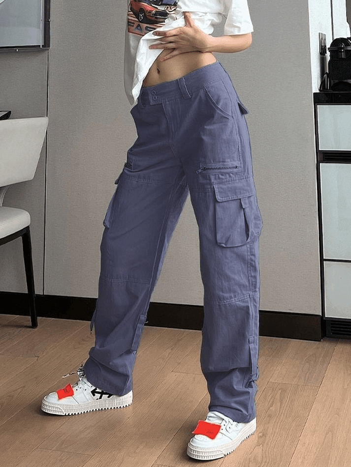 Low Waist Baggy Parachute Cargo Pants - AnotherChill