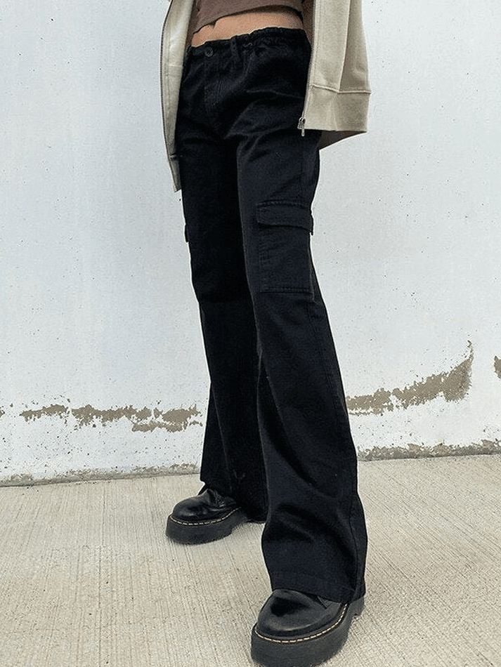 Low Waist Y2K Straight Leg Pants - AnotherChill