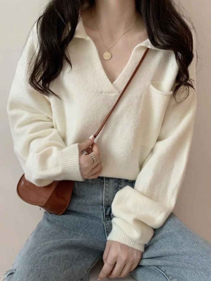 Pocket Crop Knit Sweater - AnotherChill