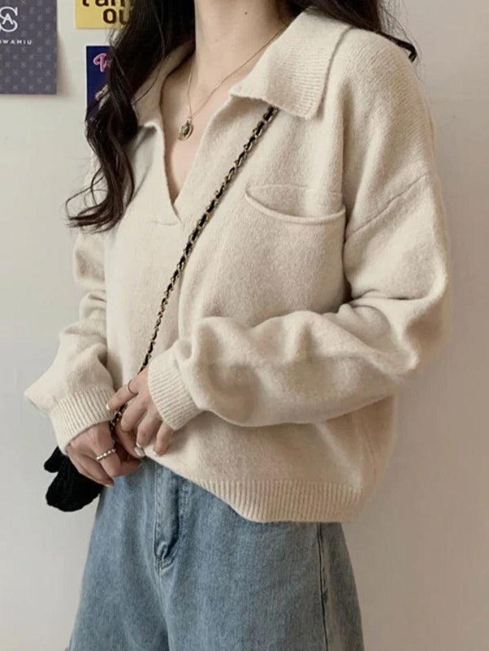 Pocket Crop Knit Sweater - AnotherChill