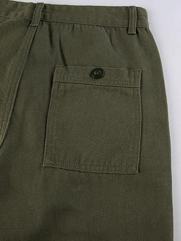 Pocket Patched Straight Cargo Jeans - AnotherChill