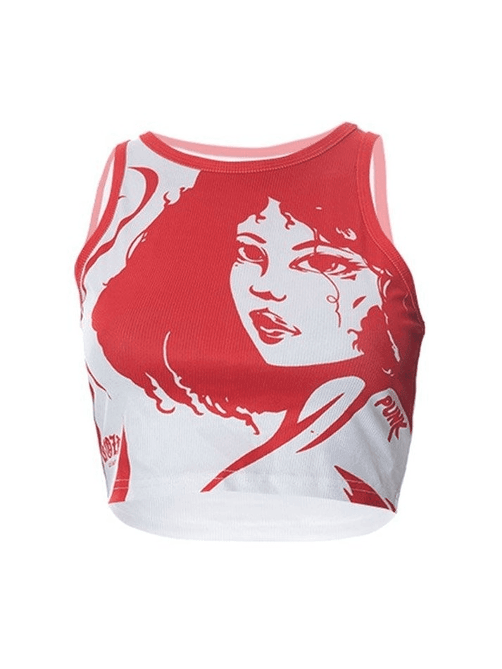 Punk Girl Cropped Tank Top - AnotherChill