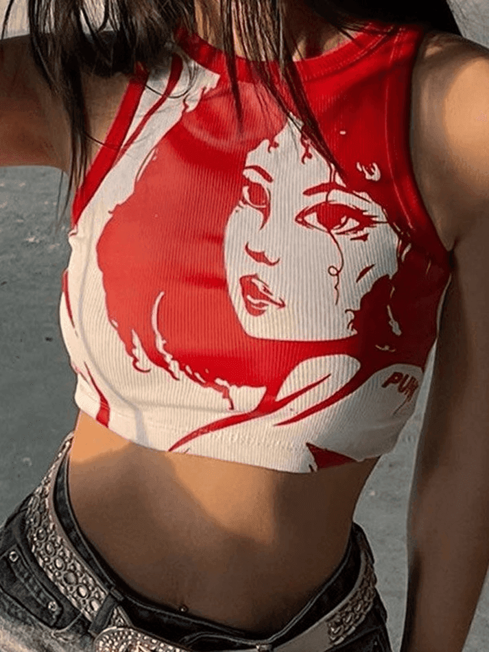 Punk Girl Cropped Tank Top - AnotherChill