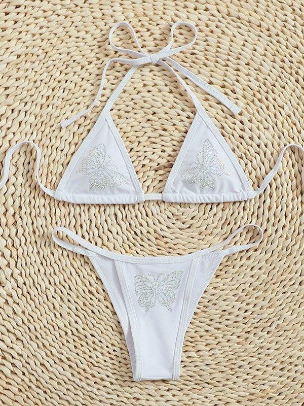 Rhinestone Butterfly Bikini Set - AnotherChill