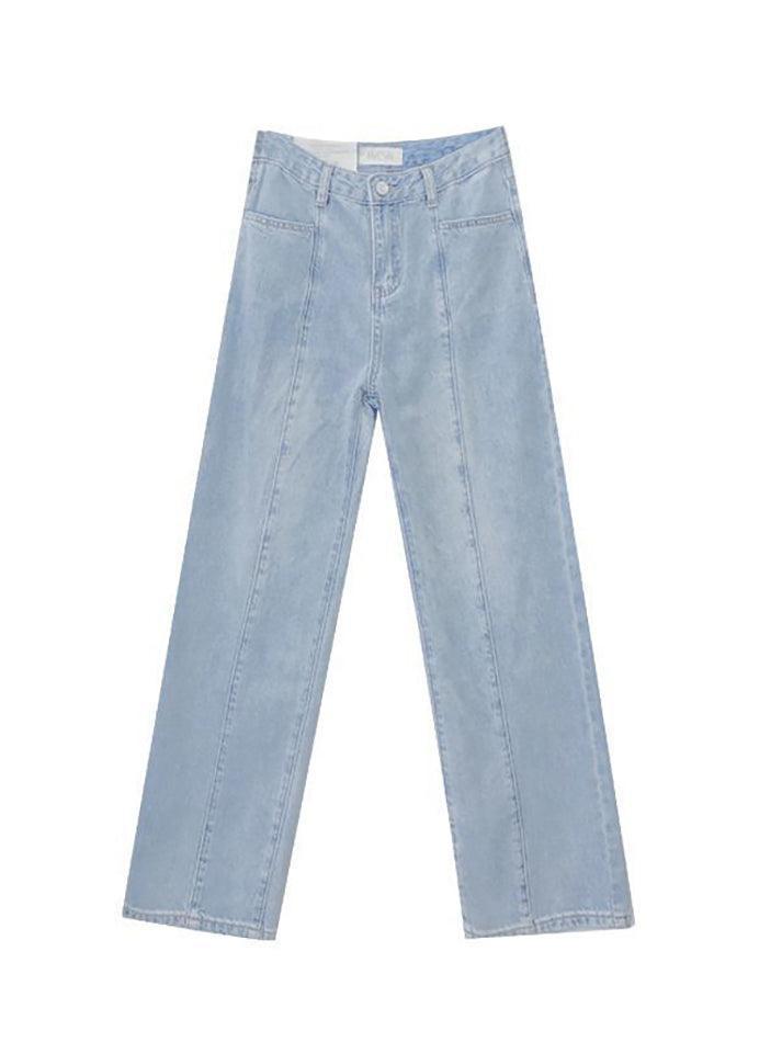 Seam Detail Washed Boyfriend Jeans - AnotherChill