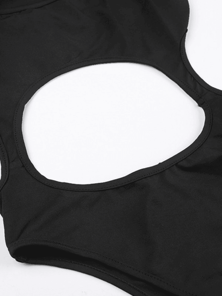 Sleeveless Cutout Black Bodysuit - AnotherChill