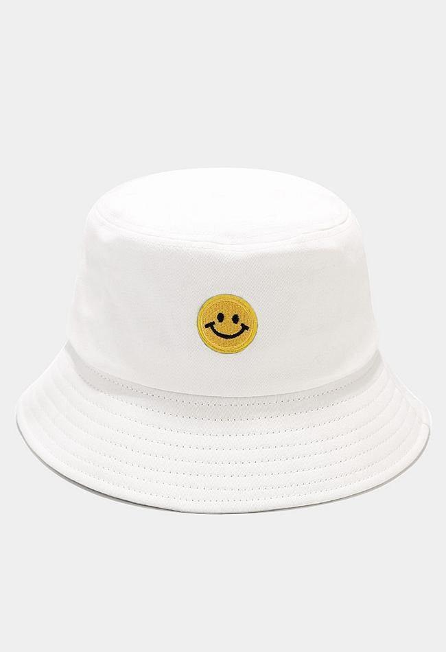 Smiley Patched Bucket Hat - AnotherChill