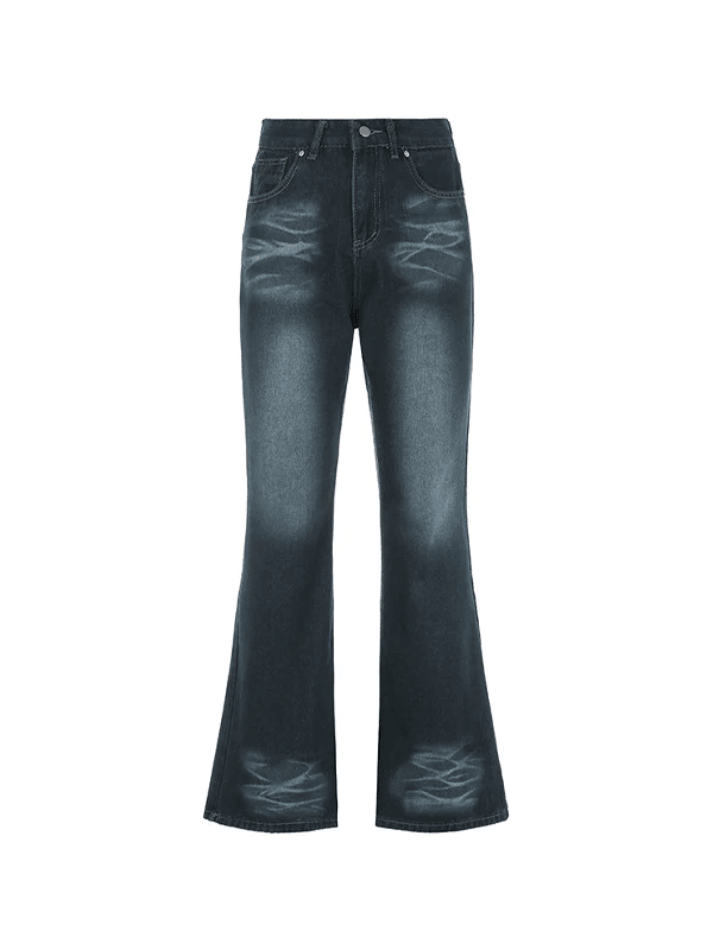 Street Vintage Washed Gradient Bootcut Jeans - AnotherChill